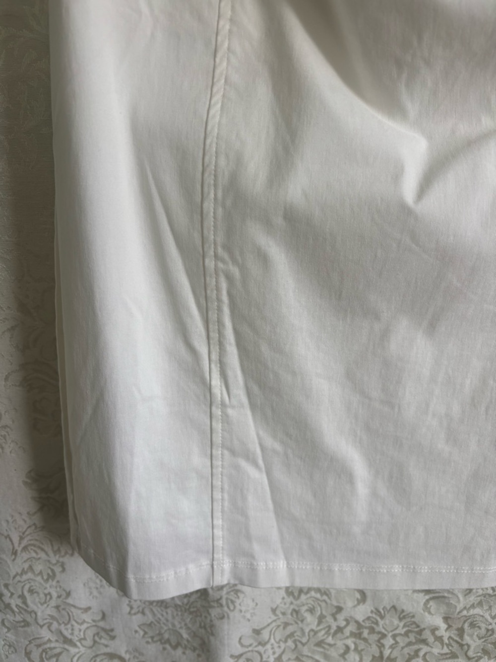NWT Blashe White Strapless Mini-Dress w/Scallop Trim, Size Medium - Picture 3 of 13
